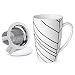 Sweese 201.203 Porcelain Tea Mug with Infuser and Lid, 15 OZ, Branch