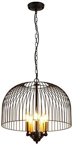 Plafonnier cage à oiseau E14 en métal fer antique durable au design artistique créatif