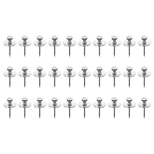 Image of Double Headed Picture Hangers Nails,TTZEZE Zinc Alloy Small Head Hanging Nail,Decorative Nail Push Pins,Small Head Hanging Photo Hook Thumb Tacks Silver 30PCS