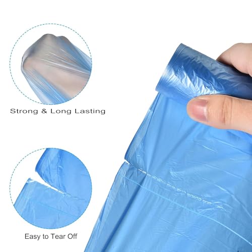 Image of ELLA Blue Garbage Bags 30 x 37 Inches 3 Rolls 30 Bags Extra Large Strong Trash Bags for Daily Waste in Kitchen Office Bathroom and Outdoor Bins With Check Duster Cloth Free