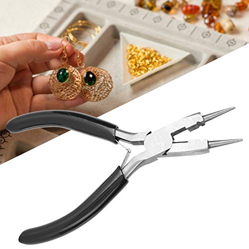 2 alicates de punta redonda multifunción 4 en 1 para hacer joyas, envoltura de alambre, reparación de relojes y fundición de metal, práctica herramienta para el hogar