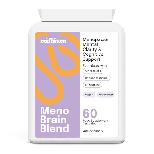 Menopause Brain Fog & Cognitive Function Complex Supplement 60 Day Supply | Focus, Memory, Mental Clarity & Energy | Nootropic, Adaptogen + Brain Boosting Nutrients Including Bacopa, Ginkgo, B12
