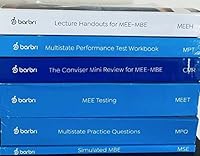 Barbri MBE Practice Questions: July 2020 | February 2021 MPQ B094PP6CZW Book Cover