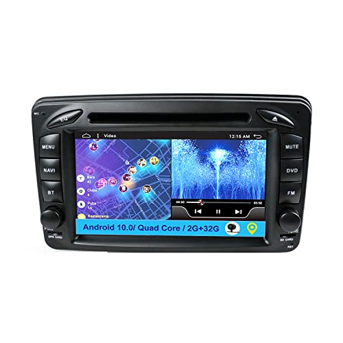 Cesuny 7 pouces Android 10.0 Autoradio pour Mercedes Benz W203 W639 W168 W209 W210 Vito Vaneo Clk M/ML Support GPS Sat Nav Bluetooth DVD Wifi OBD DAB+ TPMS 4-Core 2 Go RAM+32 Go ROM Cover