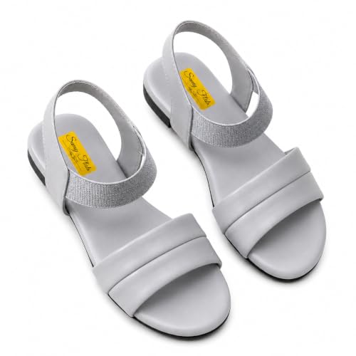 Image of Women's Comfortable Fashion Flat Sandals Open-Toe Casual Sandals Lightweight Slip-On Daily Wear Footwear
