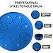 Rain Drum for Outside, 6 Inches 8 Notes Steel Tongue Drum for Garden Instrument, Rain Chime Waterproof, Hand Pan Instrument Outdoor, with Bag, Music Book, Mallets (Blue, 6 Inches)