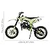 Kids Mini Dirt Bike: 49cc 2-Stroke Gas Motorcycle with Dual Disc Brakes, Rubber Chain Guard,40km/h Max Speed, 60cm Seat Height 330lb Capacity 30-Min Assembly for Backyard Off-Road Fun (Green)