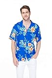 Hawaii Hangover Men's Hawaiian Shirt Aloha Shirt XL Hibiscus Blue