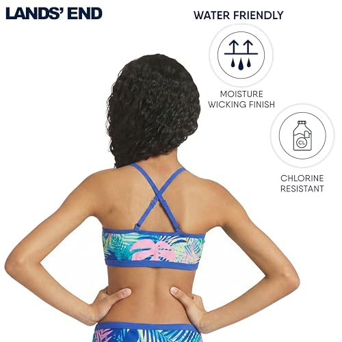 Image of Lands' End Girls' Swim UPF 50+ Adjustable Strap Bikini Set