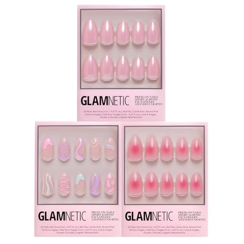 Glamnetic Press-On Nails Bundle - Wild Card, Blushing Aura &