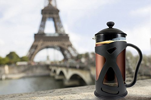 Sterlingpro Patented Coffee Maker French Press [Double Filter - The Purest Home-Brewed Coffee/Tea] Gift 2 Free Bonus Screens [Premium Stainless Steel] [Thick Heat-Resistant Glass Pot (34Oz) (1L) #TOP1