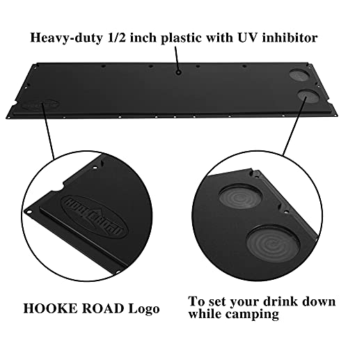 Image of Hooke Road Tacoma Flat Tailgate Cover Panel Table Plate Pad for 2005-2023 Toyota Tacoma 2nd 3rd Gen, Tail Gate Camping Cutting Board - Black