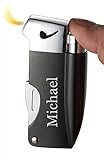 Personalized Visol Poseidon Black Soft Flame Pipe Cigarette Lighter with Tools