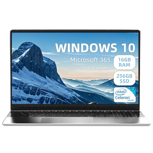 aichiw Laptop Windows 10,15.6 inch FHD 1920x1080 Notebook Computer Laptop,Intel Processor 16GB DDR4 256GB SSD, Fingerprint Unlock, USB 3.0, Dual Band WiFi, Bluetooth, HDMI