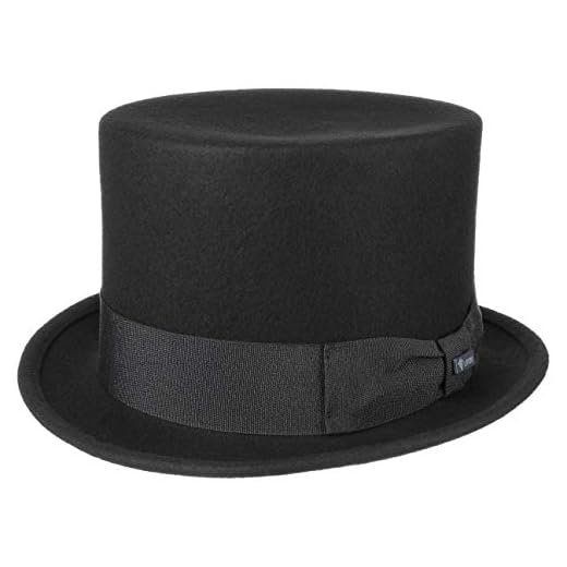 Lipodo Sombrero de Copa de Fieltro Mujer y Hombre - Sombrero de Fieltro de Lana Made in Italy - Sombrero de Boda con Cinta - Sombrero Verano/Invierno Negro S (54-55 cm)