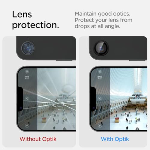 Spigen Camera Lens Screen Protector [GlasTR Optik Pro] designed for iPhone 17e / 16e - Black [2 Pack] by Spigen - Image 5