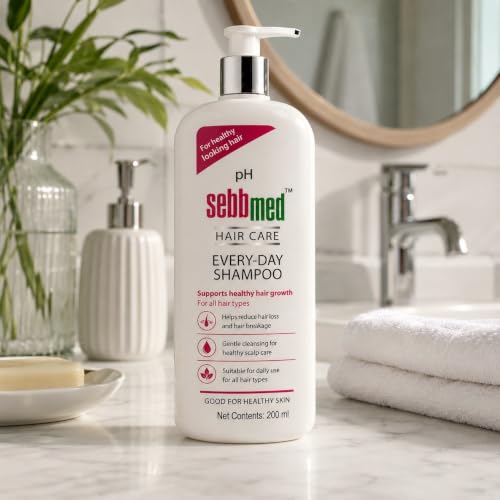 Image of Sebbmed Everyday Shampoo | Moisturizing Formula for Normal to Dry Hair | Extra Mild Gentle Cleansing with Moisture & Volume | Daily Use for Men & Women | Soft Smooth Looking Hair