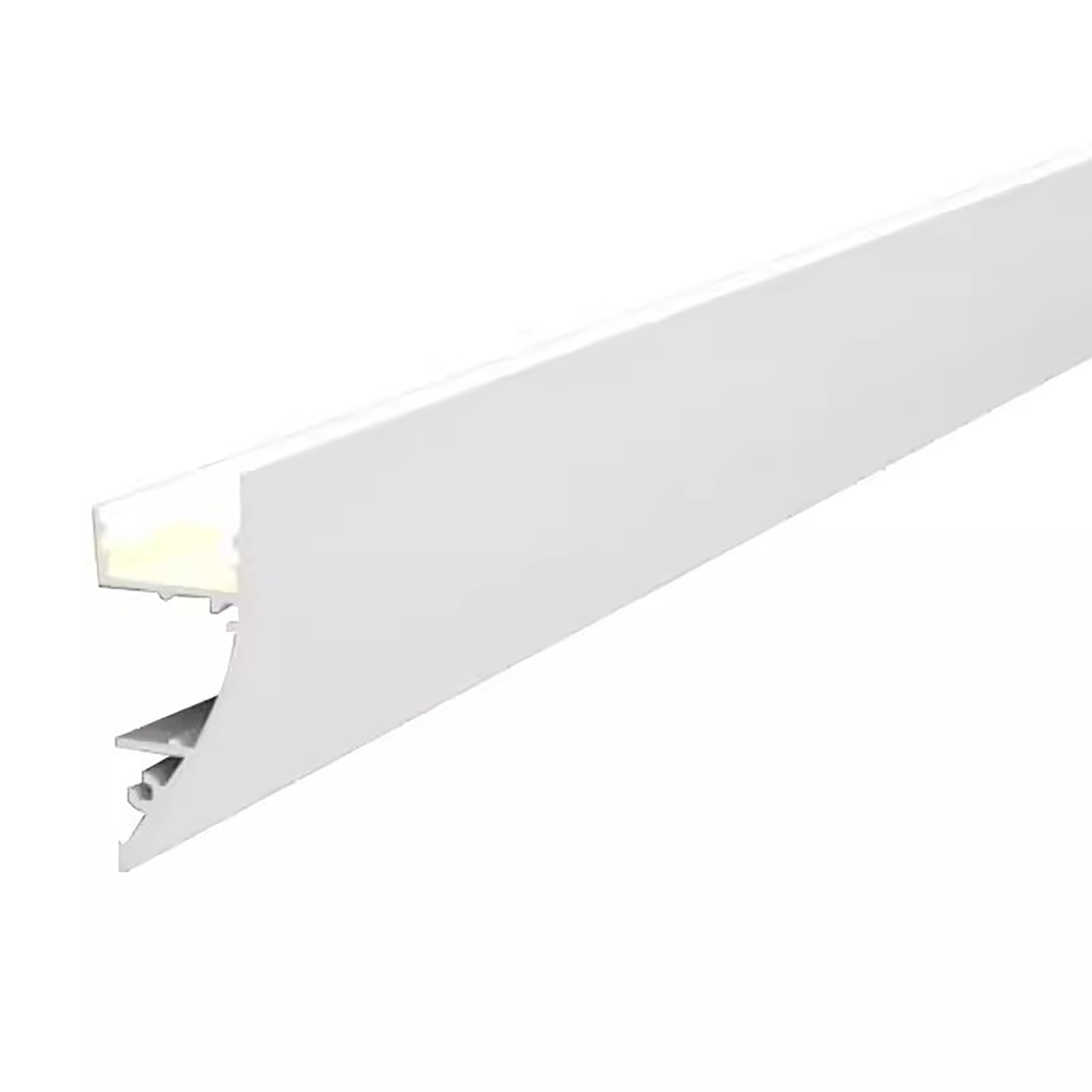 Tira de luces LED de pared – Perfil de canal difusor de aluminio para decoración del hogar, sistema de molduras LED para dormitorios, sistema de iluminación de alambre