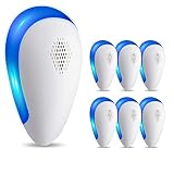 UPGRADED DUAL CHIPS 6 Packs Ultrasonic Pest Repeller, MOVEPEST Electronic Indoor Pest Repellent Plug