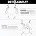 Quadafy 2 Pcs Stainless Steel Funny Doodle Keychain Finger Pendant Keyring Long Distance Friendship Jewelry Gift for Men Women (Silver)