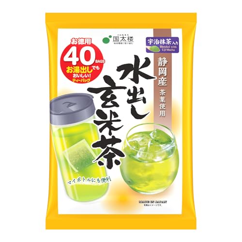国太楼 宇治抹茶入り水出し玄米茶 40Pの商品画像（Amazon）