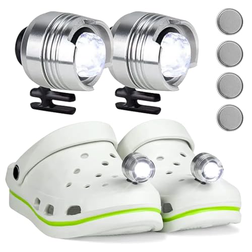 MXJFYY 2 PCS Luz de Zapato de Cocodrilo, Impermeables Faros Croc, Luces LED Para Zapatos Con 3 Modos de Luz, Accesorios de Decoración Para Caminar, Cumpleaños Para Adultos y Niños Regalos
