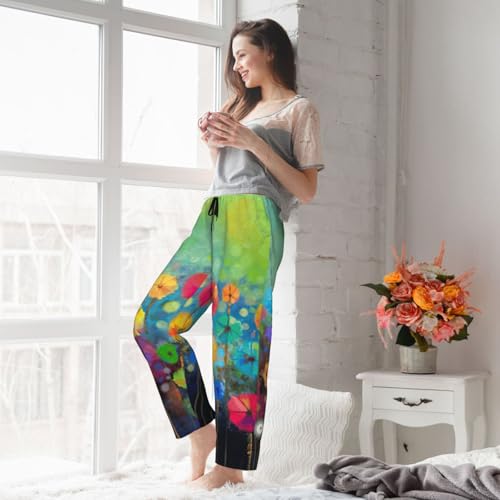 Pantalon de pyjama en polyester doux au style abstrait unique et raffiné - 7