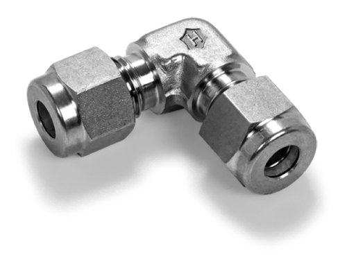 Hamlet 765L SS 1/2 316 Stainless Steel Let-Lok Compression Fitting, 90 Degree Elbow, 1/2
