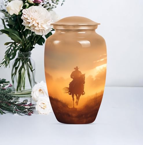 Image of Cowboy Urn - Adult Female Mother Cremation Urn (10 inch Pack of 1)