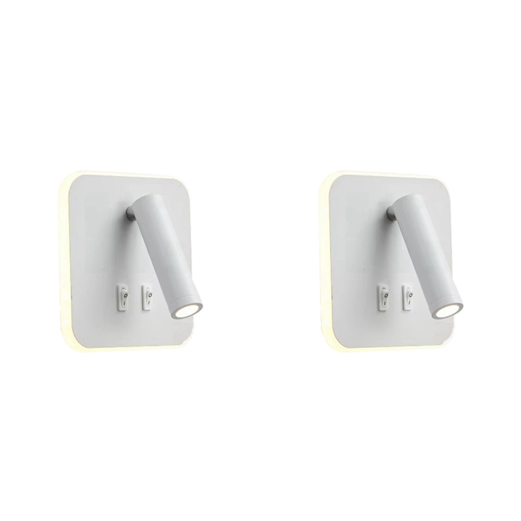 Vjsujehgy 2X LED Wall Mounted Reading Light with Switch and USB Port Rotatable Bedside Wall Lamp Wall Sconce Spotlight for Bedroom