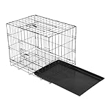 Portable et : caisses pour chiens de petite et moyenne taille, cages pliantes en fil métallique, chenils pour chiens, cage pour animaux de compagnie d'extérieur et d'intérieur, cage pour chat avec panneau de séparation, plateau amovible, pliable sans effort pour rangement, pour et activités de plein air, cage pour chien en fil métallique, porte-chien pour chiens de taille moyenne