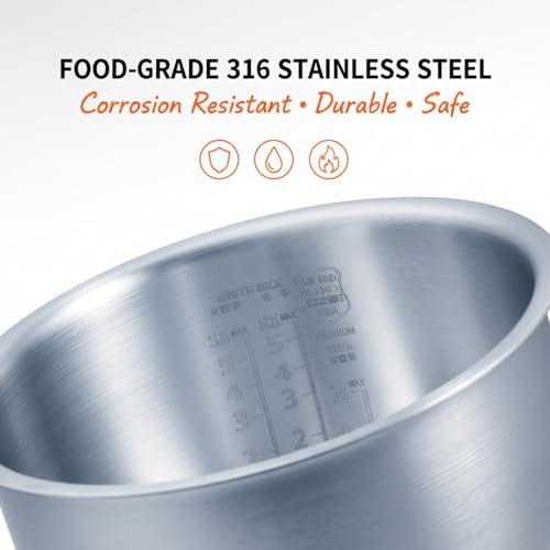 3L 316 Stainless Steel Inner Pot Suitable for Zojirushi Rice Cooker Models B333/B337, Enhanced Food-Grade Steel Liner, Uniform Heating & Easy-Clean Design - Image 3