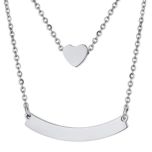 Preisvergleich Produktbild Custom4U Namenskette Edelstahl Gold / Silber / Schwarz Personalisiert Schmuck Geschenk Namen Halskette Herz Anhänger Kreuz mit Gravur