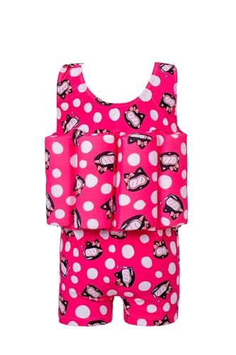 Image of Toddler Kids One-Piece Float Swimsuit with Adjustable Buoyancy UPF 50+ Sun Protection for Beach Pool Boys Girls