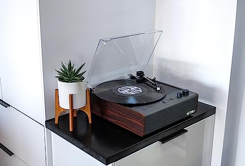 Victrola Eastwood Platine Bluetooth Signature à 3 Vitesses avec Haut-parleurs intégrés et Cache-poussière | Son Audio amélioré | Espresso (VTA-73-ESP) - Les Beatles, Paul McCartney, John Lennon, RIngo Starr, George Harrison Victrola Eastwood Platine Bluetooth Signature à 3 Vitesses avec Haut-parleurs intégrés et Cache-poussière | Son Audio amélioré | Espresso (VTA-73-ESP) – Image 6