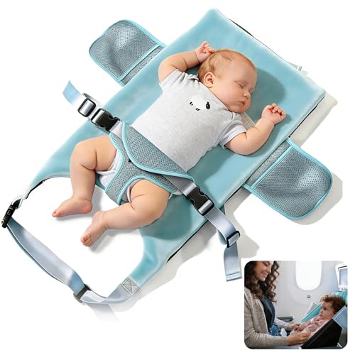 Drqzwp Toddler Airplane Bed 1-12 Months Old Baby Travel Essentials for Flying Portable Baby Airplane Bed for Flight Suitable for Airplanes