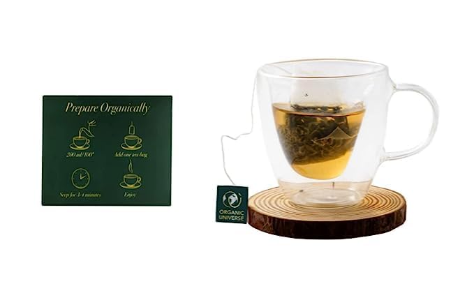 Image of ORGANIC UNIVERSE Chamomile Mint and Chamomile Citrus Combo Whole Leaf Tea | 20 Pyramid Tea Bags in Each | Aromatic Flavours | 100% Organic Ingredients, Pack of 2