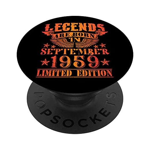 Cumpleaños Septiembre 1959 Edición Limitada Regalo Vintage PopSockets PopGrip Intercambiable