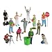 Constructive Playthings Pretend Professionals Career Doll Figures, Toy Figures for Kids, Set of 12