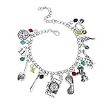  htrdjhrjy Dyudyrujdtry Stranger Cosas Tema Colección 10 Logo Charms Langosta Cierre Joyería Brazalete para Cumpleaños, Día de San Valentín, Aniversario