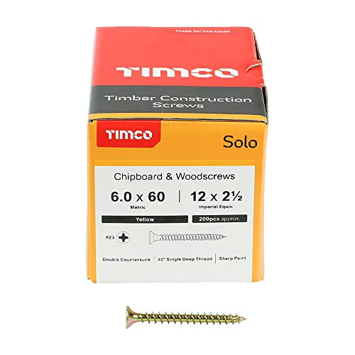 Vis à bois 6x60 mm double tête fraisée Premium Easy Drive robuste