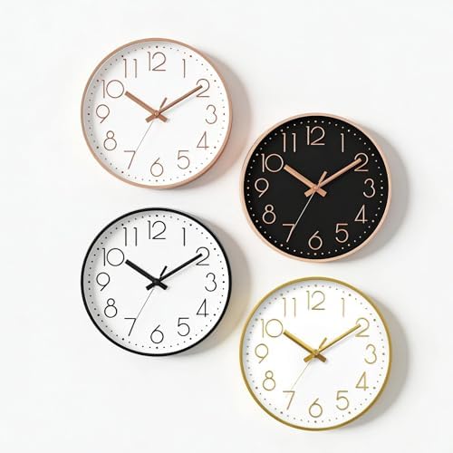 DAXSMY Wall Clock 8 Inch Rose Gold Decorative, Battery Operated Silent — view 3