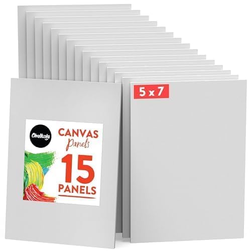 Chalkola 15 Paint Canvas Panels 5x7 inch for Acrylic Painting & Oil Art — image 1
