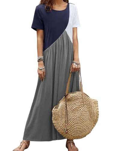 LIZALIG Spring and Summer Womens Casual Patchwork Dress Beach Fashion