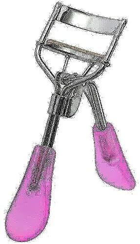 Piegaciglia con manico in silicone, strumento cosmetico professionale adatto a tutte le forme degli occhi (rosa argento)