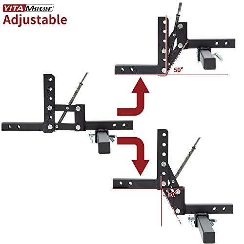 YITAMOTOR 50\" Manual Implement Lift for ATV UTV, 1-Point Lift System with 2 Inch Receiver, Adjustable Height Lift for Disc Plows, Cultivators, Box Blades and Tow Behind Attachments