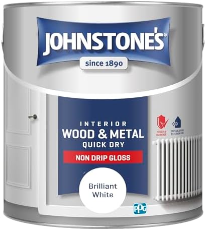 Johnstone's 423317 Quick Dry Gloss, Brilliant White, 2.5 litres - View 3