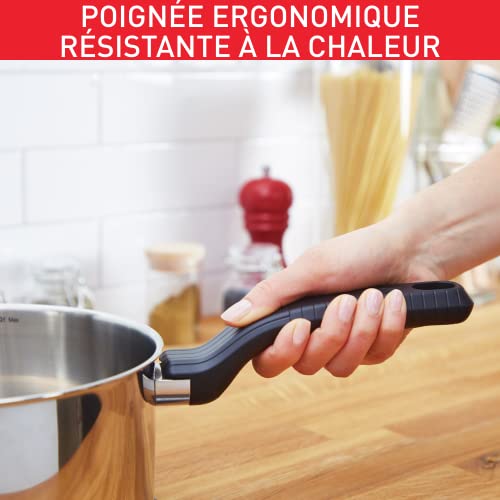 Tefal Comfort Max 18cm Stainless Steel Saucepan with Glass Lid, Durable Cookware for Healthy Cooking, Induction Compatible, Ergonomic Stay-Cool Handle, C9732304 - Image 5