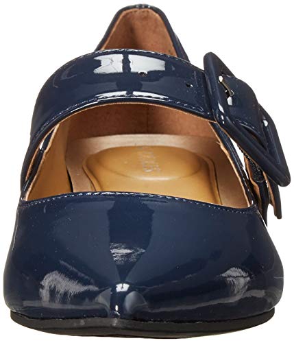 Aerosoles Women's Final Score Ballet Flat, Navy Patent, Medium2