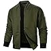 RTRDE Mens Clothes 2025, Bomber Jacket Lightweight Casual Fall Winter Windbreaker Zip Up Coat with Pocket Black Jacket Man Fashion Casual Athletic Jacket Clothing (M, Army Green)